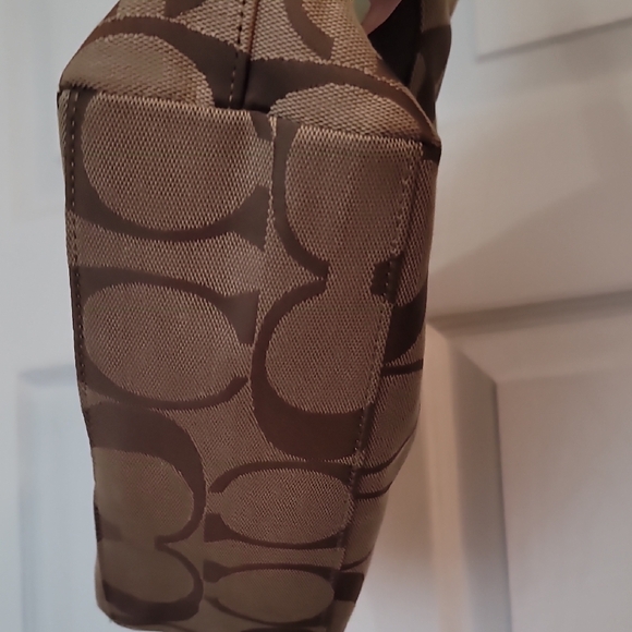 Coach Tan and Brown Signature Tote - Picture 6 of 10